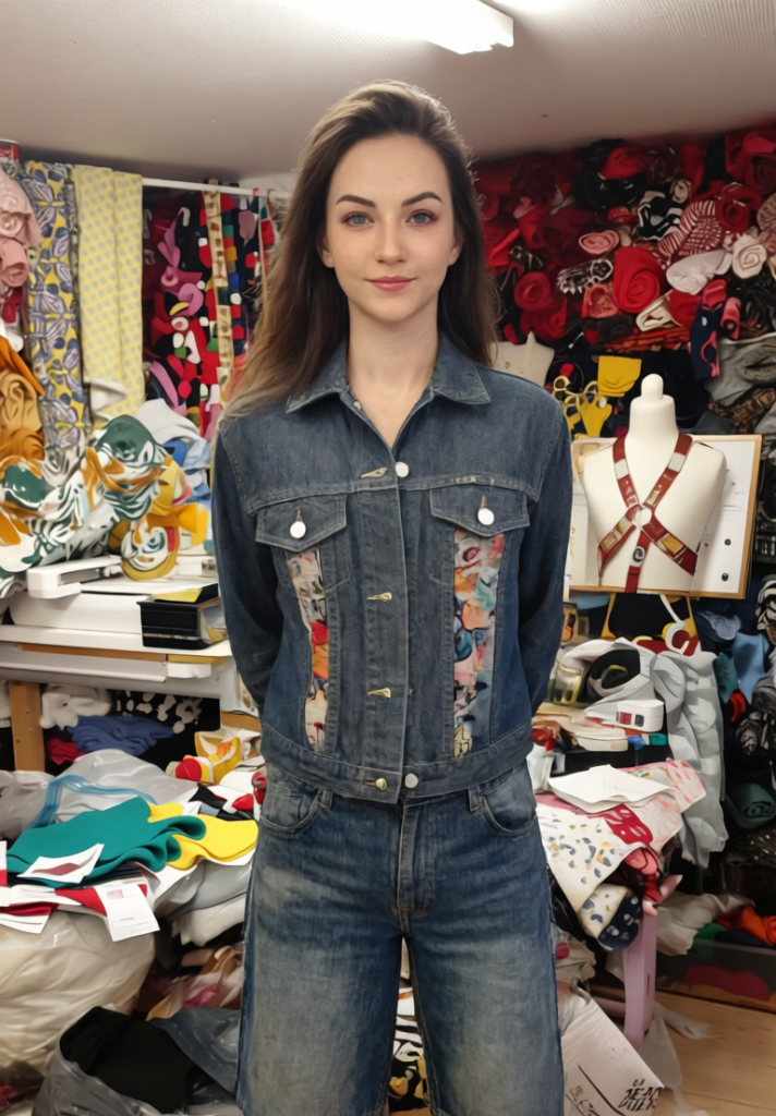 Veste en Jean personnalisée, vue de devant