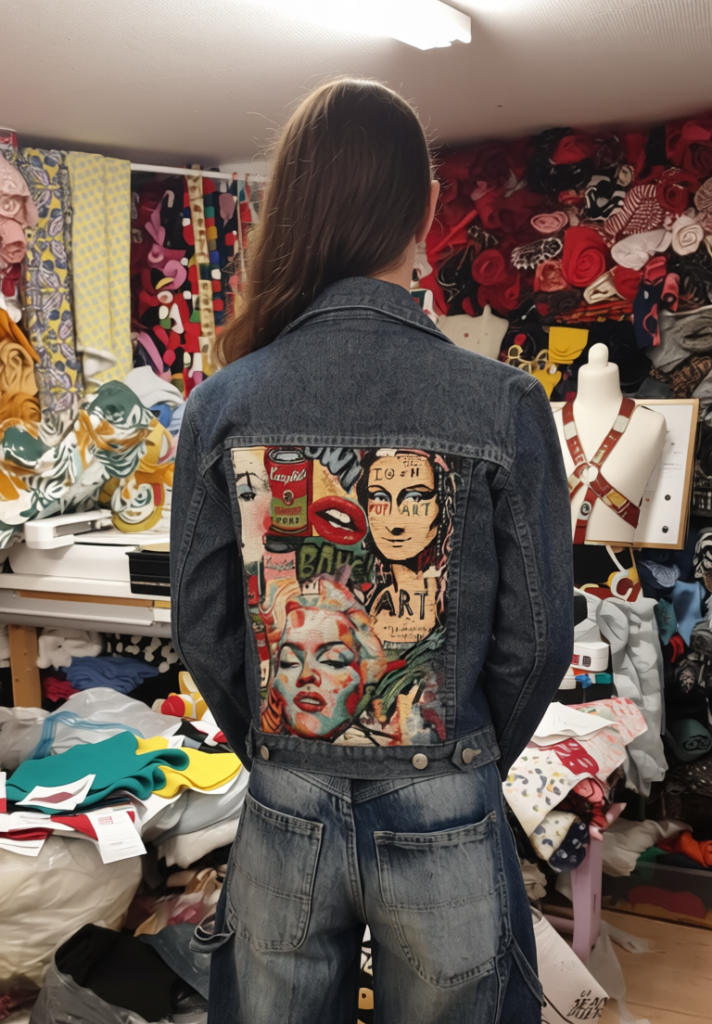 Veste en Jean personnalisée, vue de dos